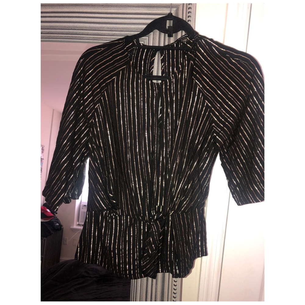 Black & gold blouse